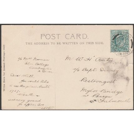 Combe Martin Church, Devon, 1904 - Twiss Postcard