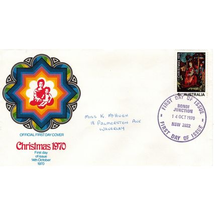 Australia 1970 Christmas, Post Office Official Addressed FDC