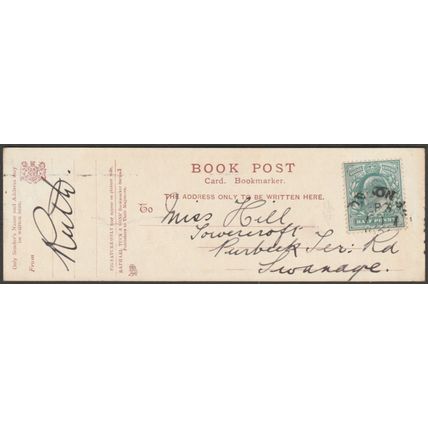 Actress Olive Morrell, c.1904 - Tuck's Bookmarker Postcard