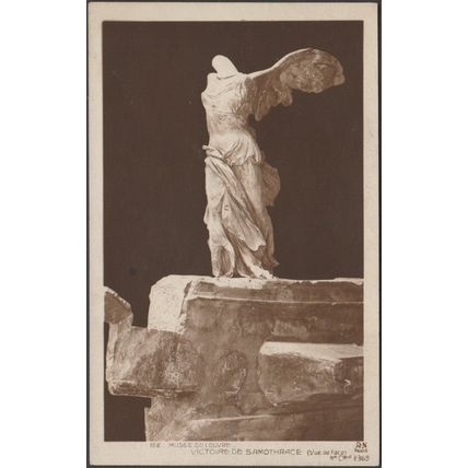 Victoire de Samothrace, Musée du Louvre, Paris, c.1920s - Alfred Noyer Photo CPA