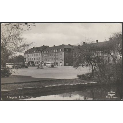 Lilla Torget, Alingsås, 1930 - Einar Erikson Foto Vykort