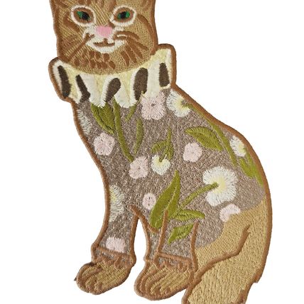 Sew on Cat Patch Embroidered Cat in a Jumper 24cm x 12cm Embellishment P374