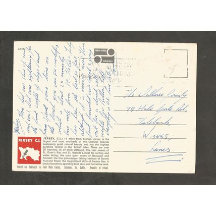 Postcard Channel Islands Jersey John Hinde 2J41 St Brelades Bay