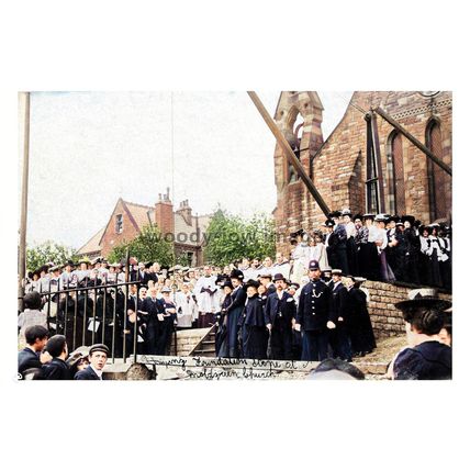ptc7374 - Yorks - Foundation Stone Ceremony, Moldgreen West Church - print 6x4