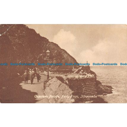 R137608 Capstone Parade. Forty Steps. Ilfracombe. British Manufacture. Valentine