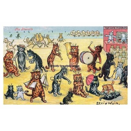 rp14611 - Louis Wain Cats - The Pirrots - print 6x4