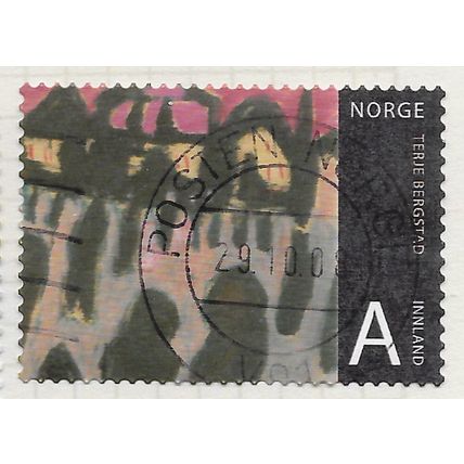 NORWAY 2008 ART TERJE BERGSTADT ABSTRACT PEOPLE SNOW WOODS INLAND A RATE USED