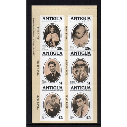 Antigua - 1981 - Royal Wedding Booklet Pane, Mint Never Hinged
