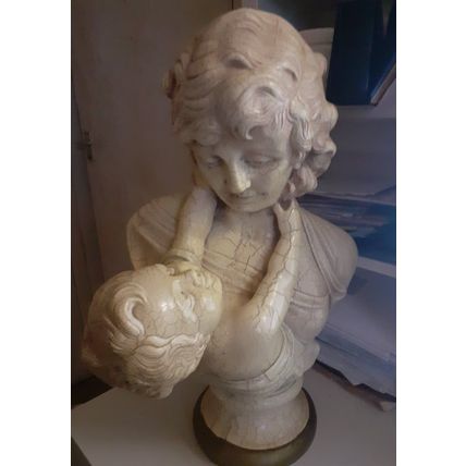 Reproduction Bust of Mother & Child - Could be 'A Mother's Love'