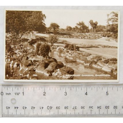 1955 postcard Sheffield, Beauchief Gardens