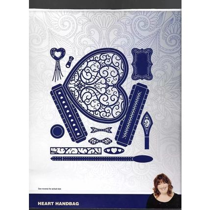 Tattered Lace. Heart Handbag Die Set. Die Cutting Cardmaking Scrapbooking Crafts