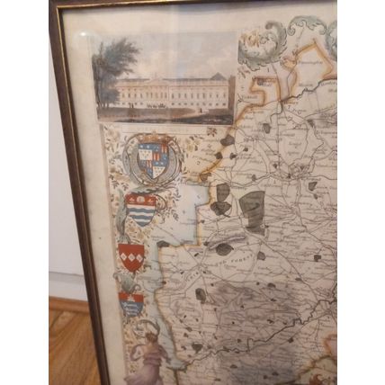 Map of Nottingham Framed Picture Sherwood Forrest Robin hood Nottingham