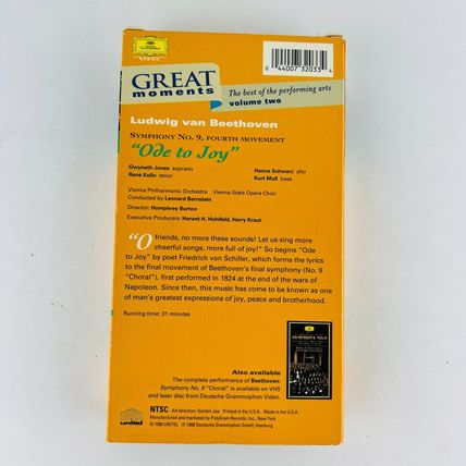 Leonard Bernstein - Beethoven's Great Moments V 2 - Ode to Joy VHS 1993