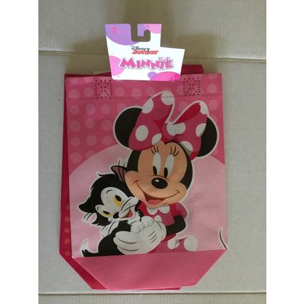 New Disney Minnie Mouse 13'' x 12'' x 6'' Reusable Tote Bag & 2 Small 9'' x 7''