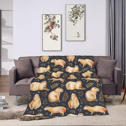 Capybaras Throw Blanket Soft Cozy Plush Warm Fleece Blanket for Sofa Couch Bed 8