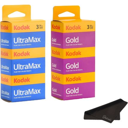 Kodak Ultramax 400 35Mm Film 3 Pack & Kodak Gold 200 35Mm Film 3 Pack Bundle (6