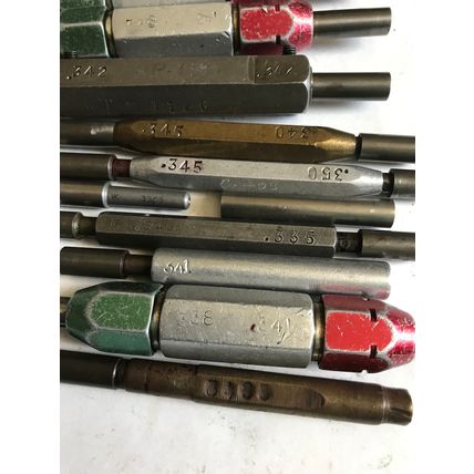 MIXED LOT GO NO GO PLUG GAGES,.341,.345,.350,.335,342,.347, .338",.350",ES