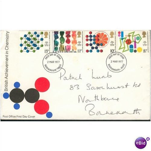 GB FDC 1977 - Achievements In Chemistry - Bournemouth