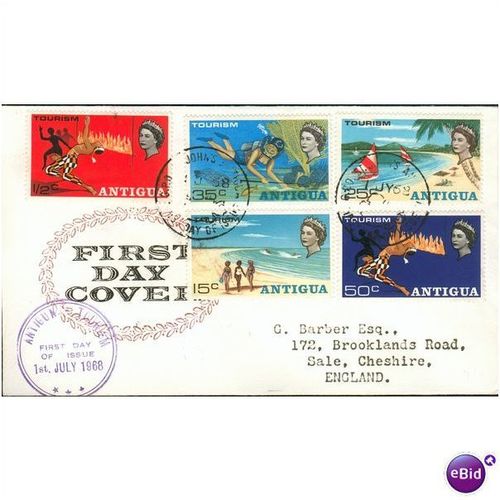 Antigua FDC 1968 - SG 216-220 - Tourism