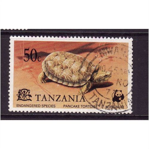 TANZANIA 1977 SG 212 50C PANCAKE TORTOISE FINE USED