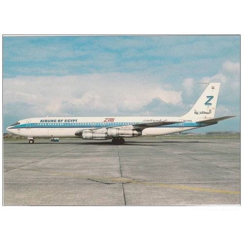 ZAS Airline Of Egypt Boeing B707 328C Aircraft Postcard (A11601)