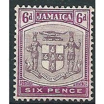 Jamaica 1911 SG44 6d Dull & Bright Purple Mounted Mint ... .