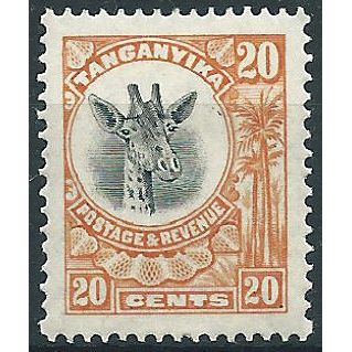 Tanganyika 1922 SG77 20c Orange Mounted Mint .. ..