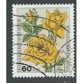 BERLIN -1982 60pf +30 'HUMANITARIAN - ROSES' FINE USED (EBID44-863)