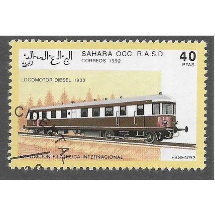 1992 40PTS 'SAHARA OCC. - TRAINS' C.T.O FINE USED (EBID75-985)