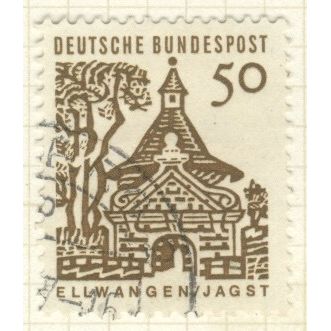 Germany 1964 - 50pf brown - Ellwangen/Jagst - used