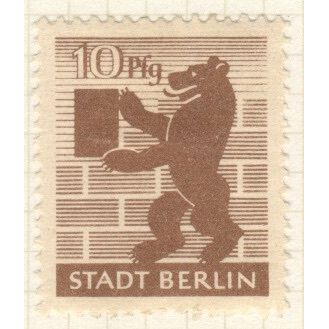 Germany 1945 - 10pf brown - Stadt Berlin Post (Berlin Bear) - unused