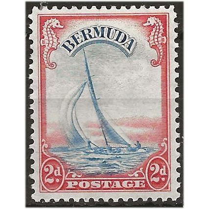 Bermuda 1940 SG112a 2d Ultramarine & Scarlet Mounted Mint ...