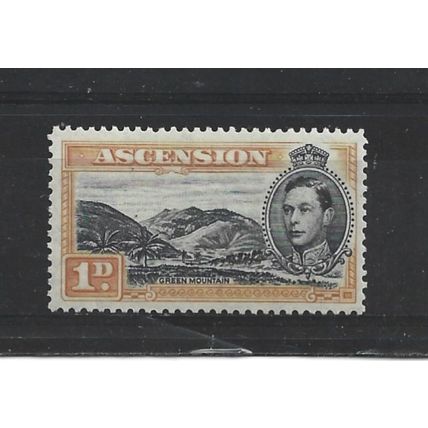 Ascension.SG39a 1d Green Mountain.Perfs Unchecked.Mounted Mint.Aug24k