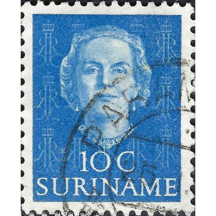 SURINAM, Queen Juliana, blue 1951, 40c