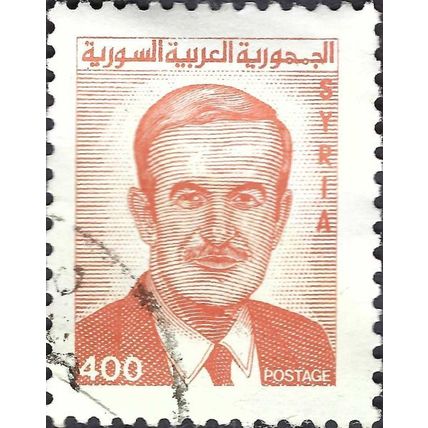 SYRIA, Hafez Al Assad, orange-red 1992, 400piastre