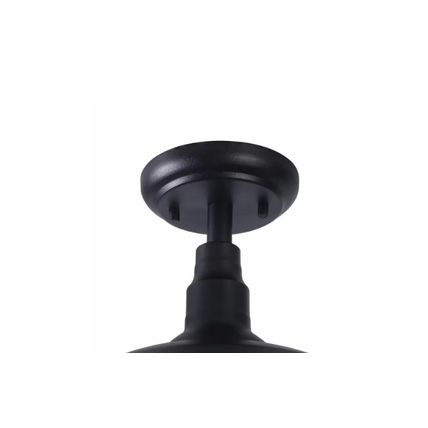 H D Bell Ridge 10 in. 1-Light Black Semi-Flush Mount