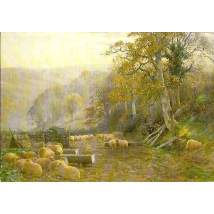 Art CHARLES J. ADAMS The Sheepfold Postcard (Medici 2077)