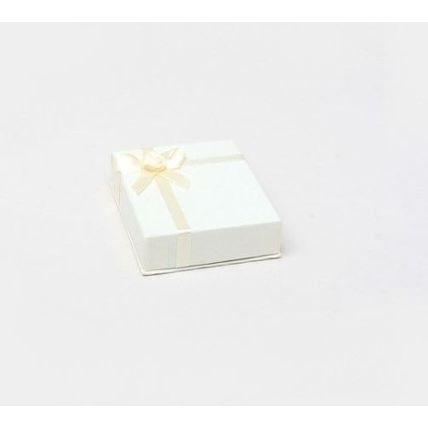 Ivory colour gift box approx 8 cm x 6.5 cm x 2 cm