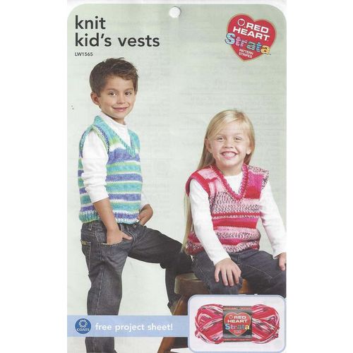 Beautiful Knit Childs PATTERN Kid's Vests