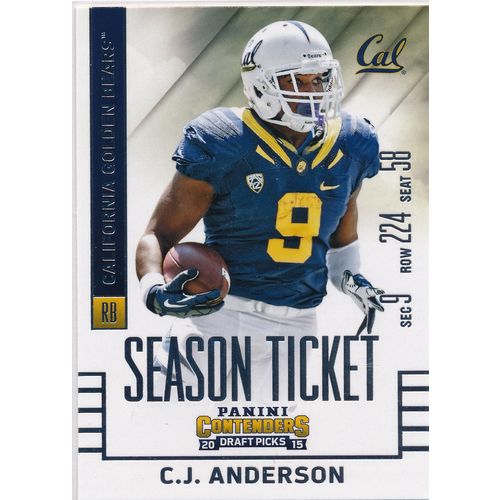 2015 Panini Contenders Draft Picks Season Ticket 21 C.J. Anderson Golden Bears