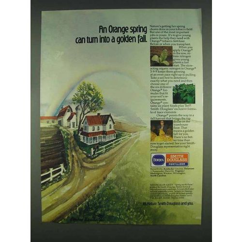 1978 Borden Smith Douglass Fertilizer Ad - Golden Fall