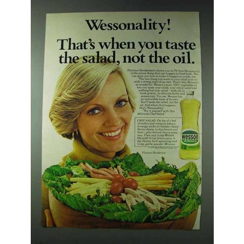 1978 Wesson Oil Ad - Florence Henderson