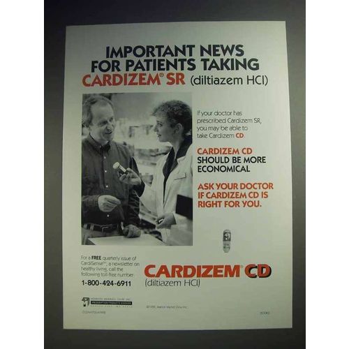 1992 Marion Merrell Dow Cardizem CD Medicine Ad