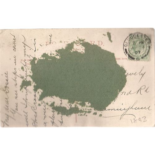 NEW INN HOTEL, GLOUCESTER. used antique postcard 1907 postmark by Valentine. =