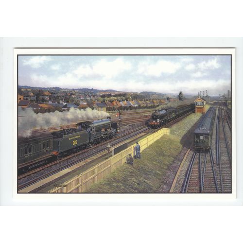 Southern Suburbia Barry J Freeman Railway Art Postcard B 21