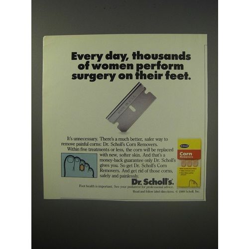 1990 Dr. Scholl's Corn Removers Ad - Every day, thousands of women