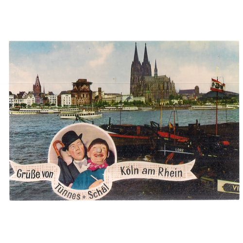 TUNNES + SCHAL, RHEIN, KOLN , COLOGNE, GERMANY unused vintage postcard #