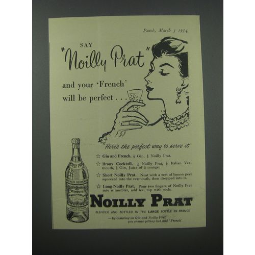 1954 Noilly Prat Vermouth Advertisement - Your French will be perfect