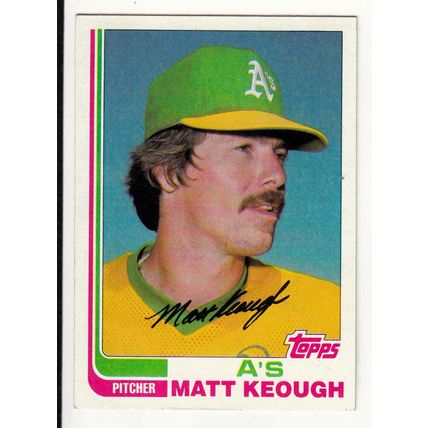 1982 Topps baseball card 87 Matt Keough - Athletics