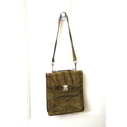 Vintage Ladies Leather Satchel Cross Body Messenger Handbag Shoulder Bag